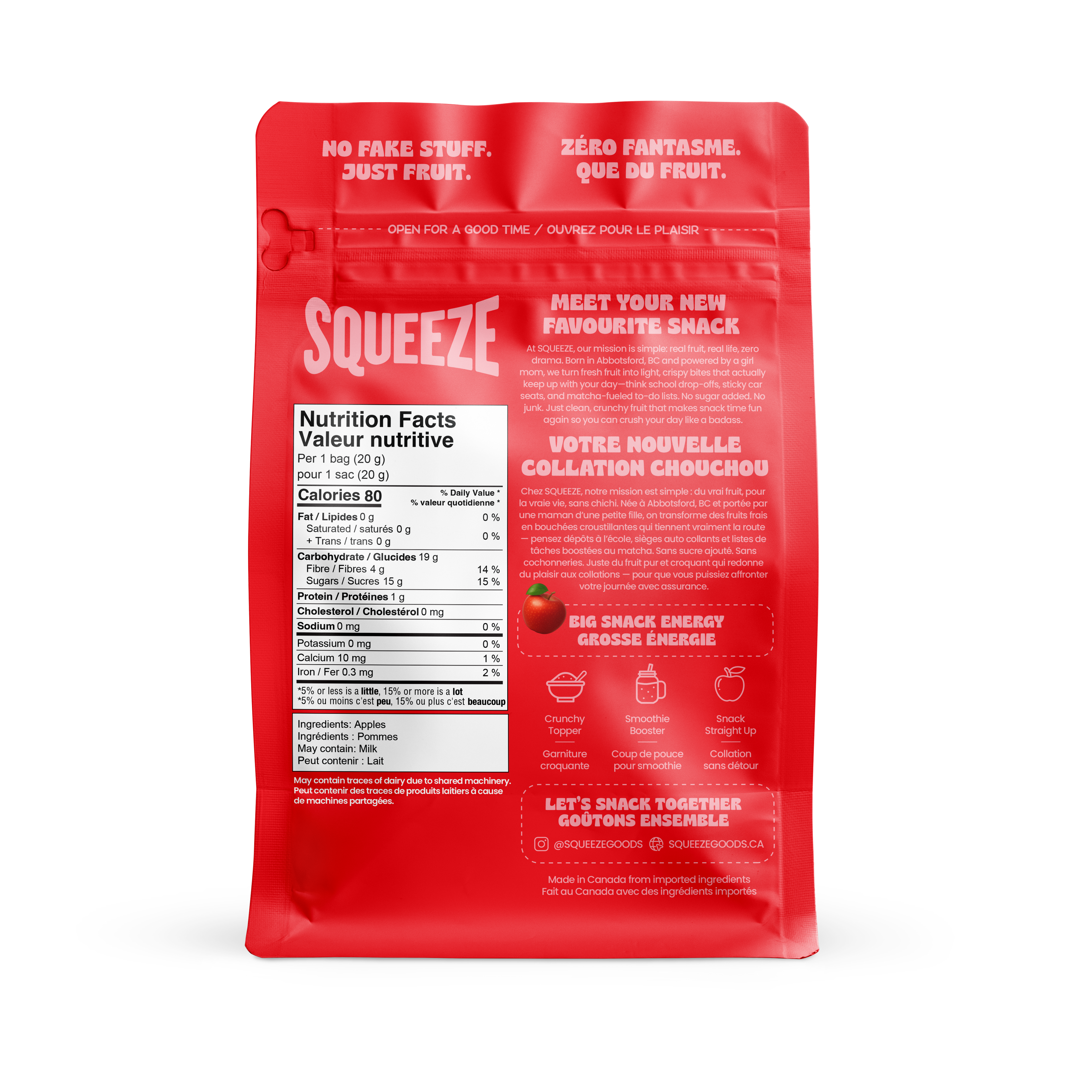 APPLE CRUNCH - FREEZE-DRIED APPLE SLICES (20g)