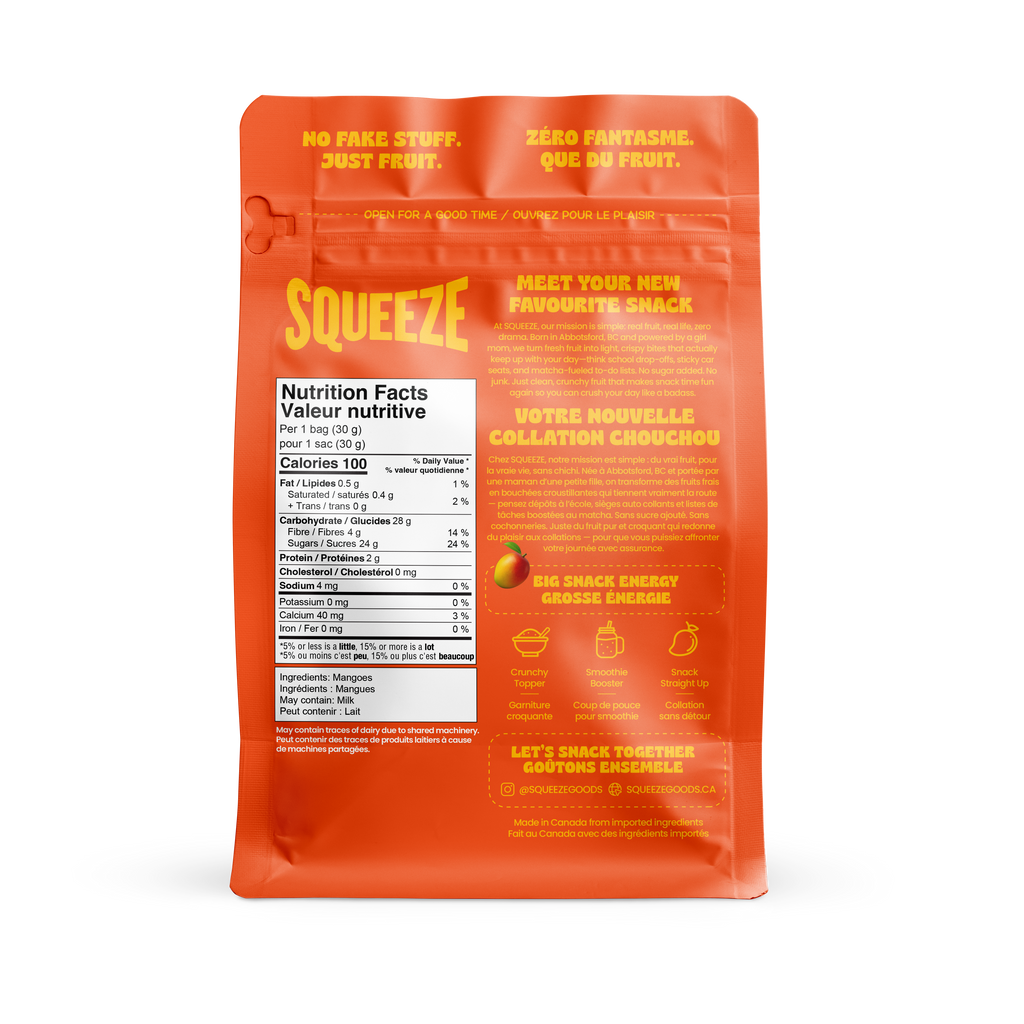 SUNSET MANGO - FREEZE-DRIED MANGO SLICES (30g)